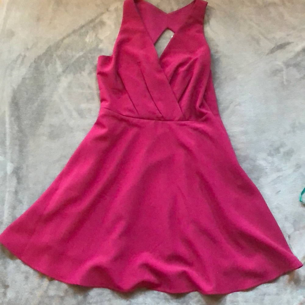 Maroon V-Neck dress